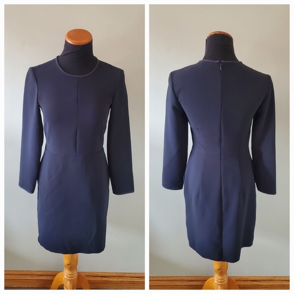 Wilfred 2 Modern Contemporary Capsule Wardrobe Japanese Crepe Sheath Dress - Picture 3 of 14